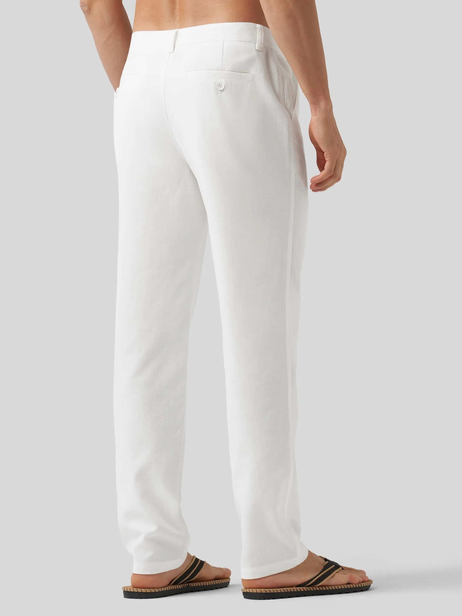 Men's Casual Cotton Linen Pants 29 Inch