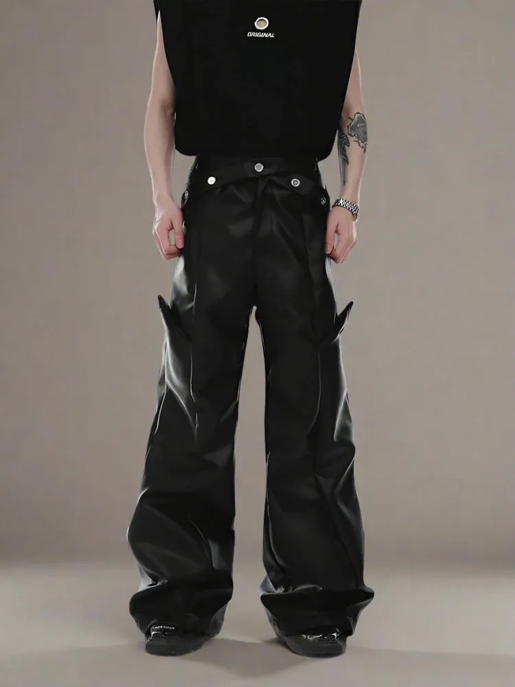 Men’s Frutiger Ego Wide Leg PU Leather Pants