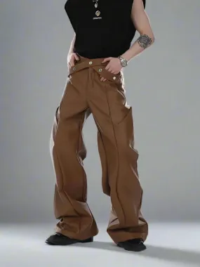 Men’s Frutiger Ego Wide Leg PU Leather Pants
