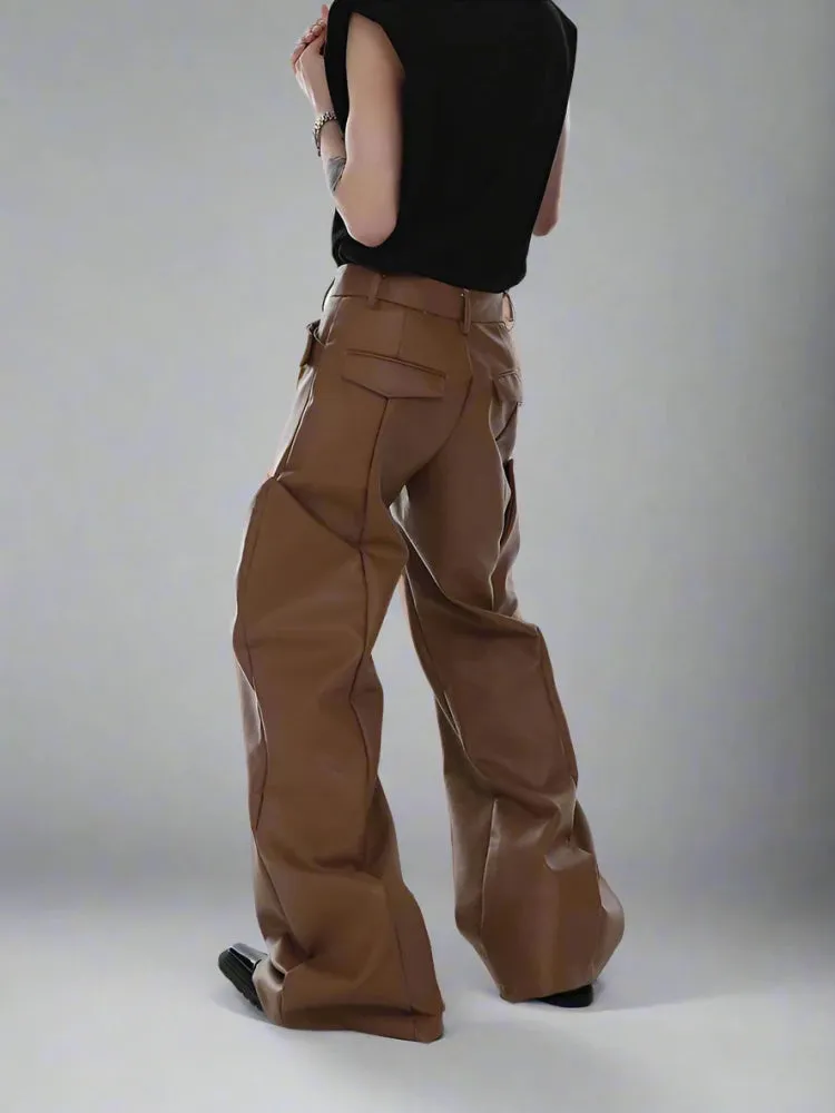 Men’s Frutiger Ego Wide Leg PU Leather Pants