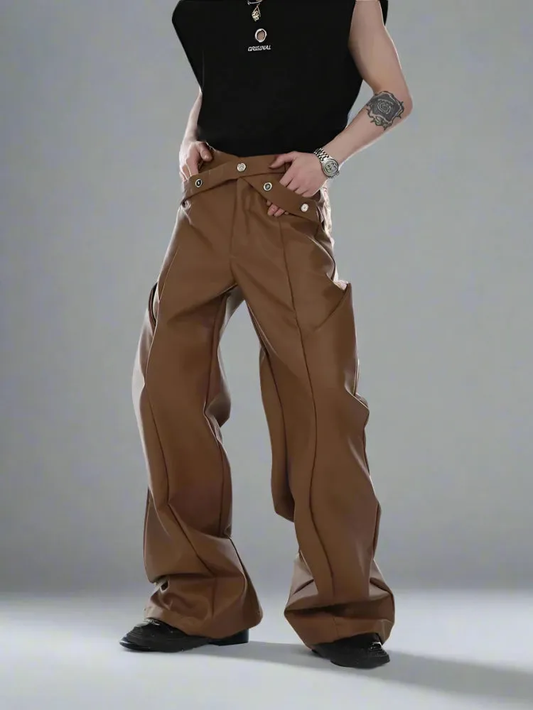 Men’s Frutiger Ego Wide Leg PU Leather Pants
