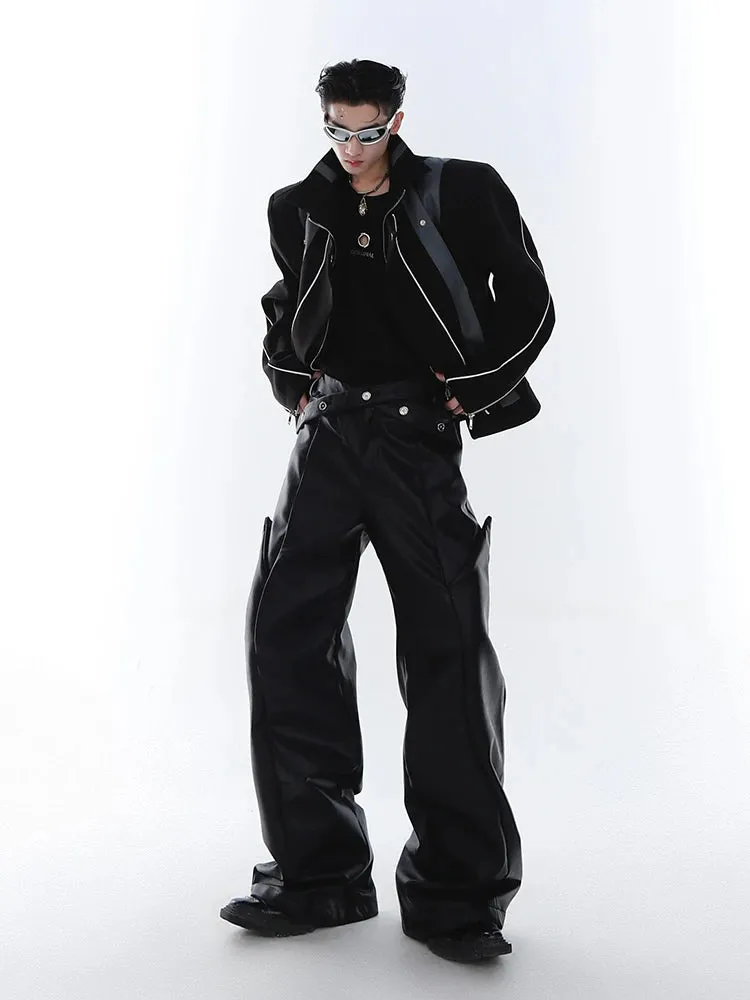 Men’s Frutiger Ego Wide Leg PU Leather Pants