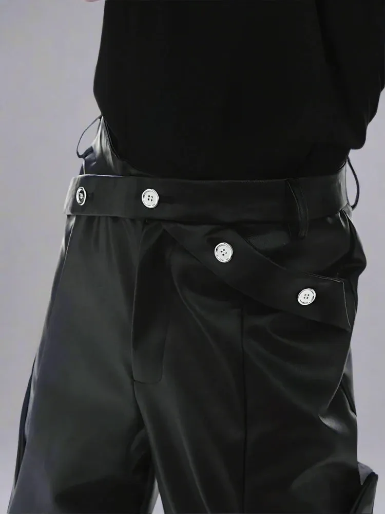 Men’s Frutiger Ego Wide Leg PU Leather Pants