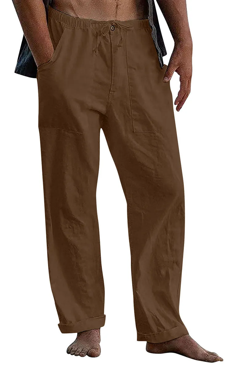 Men's Linen Beach Casual Loose-Fitting Pants