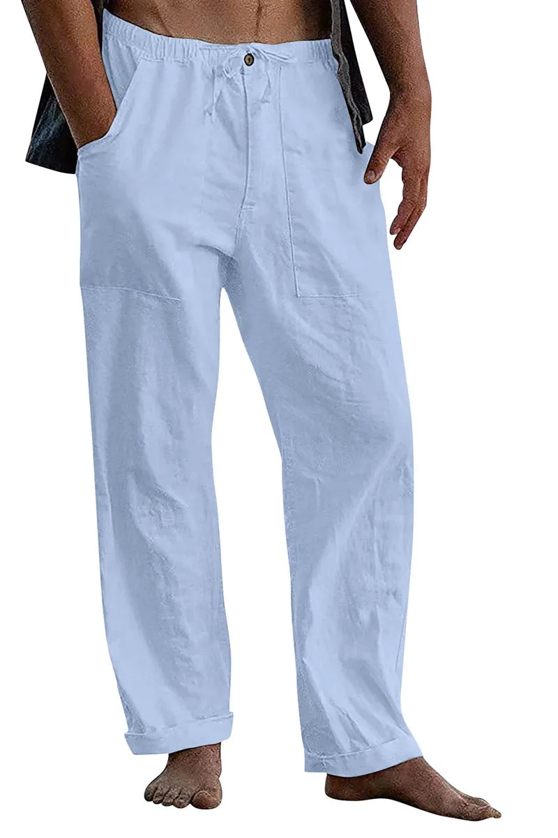 Men's Linen Beach Casual Loose-Fitting Pants