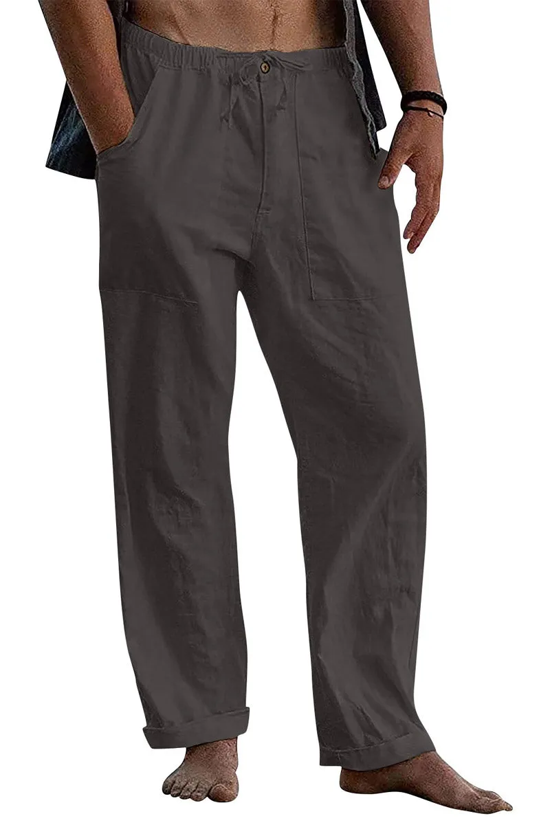 Men's Linen Beach Casual Loose-Fitting Pants