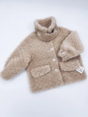 MI LOVES SIGNATURE Shearling Jacket Beige