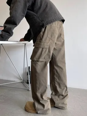 Multi-Pocket Flared Pants