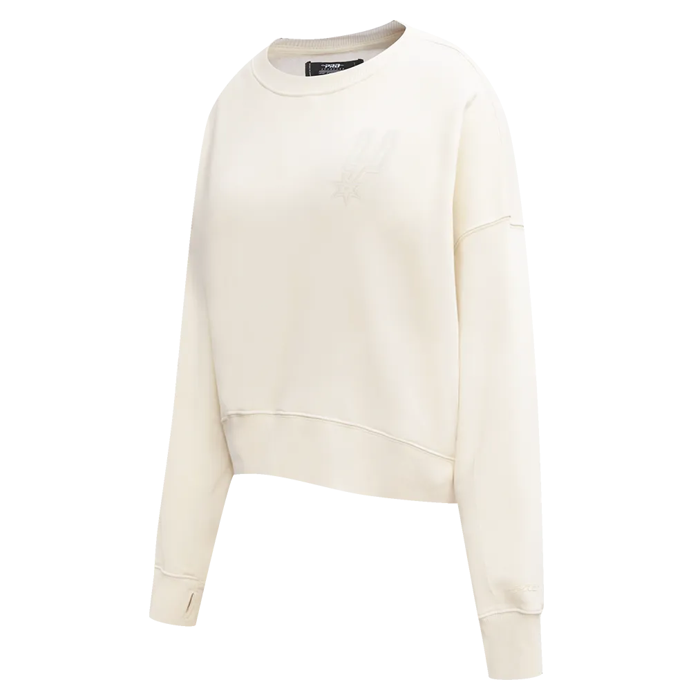 NBA SAN ANTONIO SPURS NEUTRAL WOMEN'S CREWNECK (EGGSHELL)