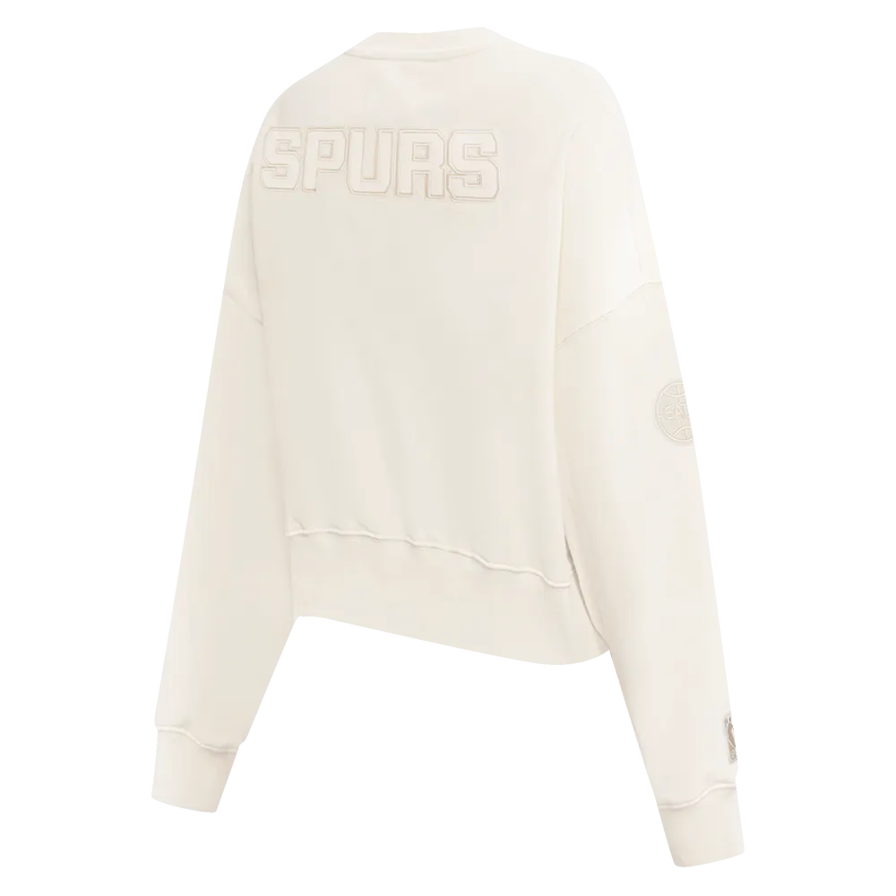 NBA SAN ANTONIO SPURS NEUTRAL WOMEN'S CREWNECK (EGGSHELL)
