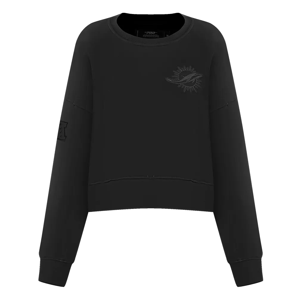 NFL MIAMI DOLPHINS NEUTRAL WOMEN'S CREWNECK (BLACK)