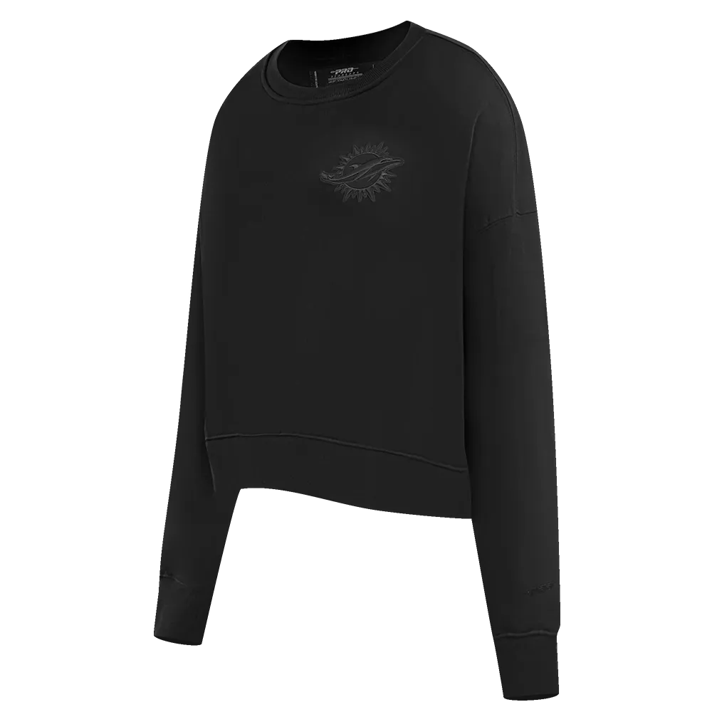 NFL MIAMI DOLPHINS NEUTRAL WOMEN'S CREWNECK (BLACK)