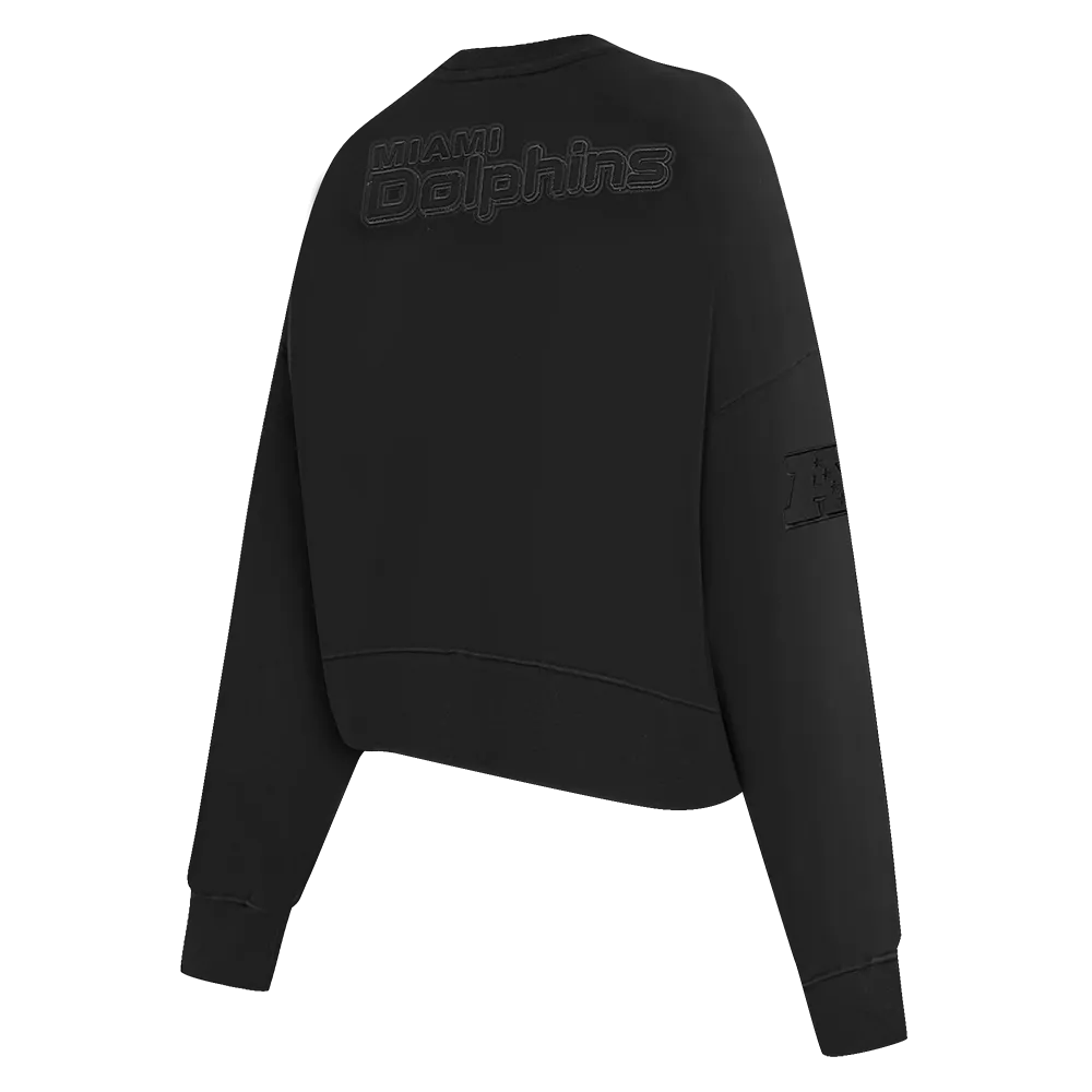NFL MIAMI DOLPHINS NEUTRAL WOMEN'S CREWNECK (BLACK)