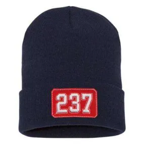 Number Shield Design, Firefighter Cuffed Beanie