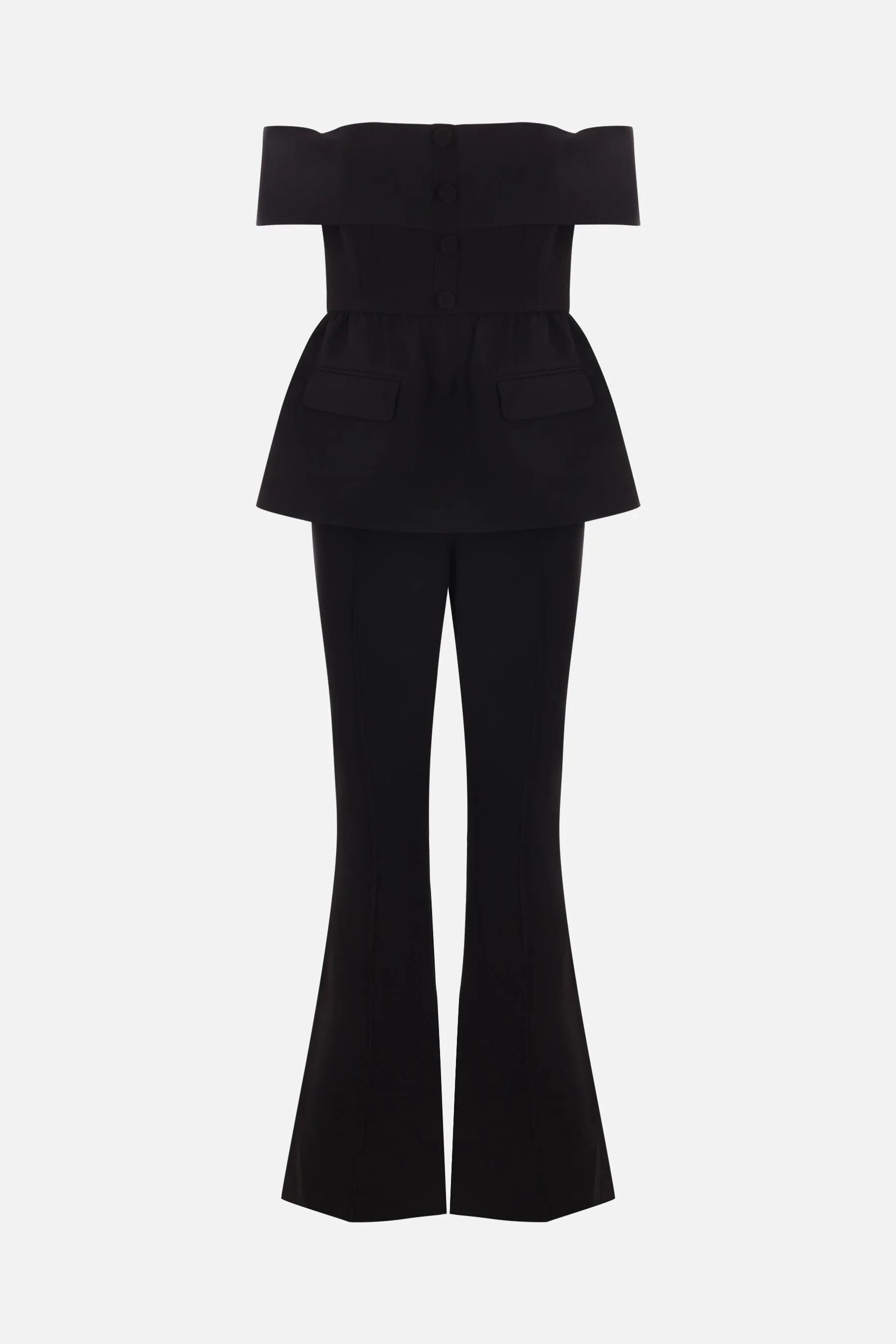 Off Shoulder Crepe Jumpsuit