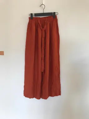 Orange Culottes- High Rise, Size 4, 6, 8 - Damaged Item Sale