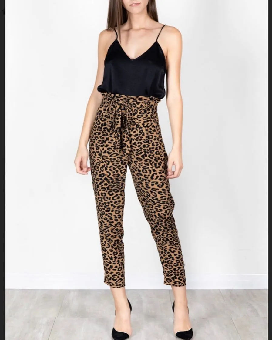Paper Bag Leopard Pants