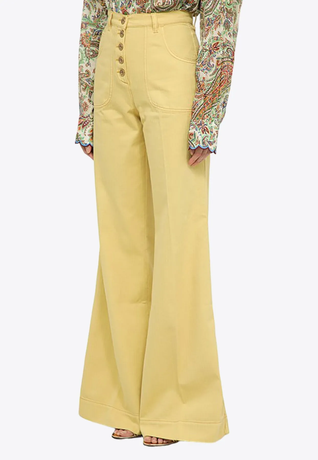 Pegaso Denim Flared Pants
