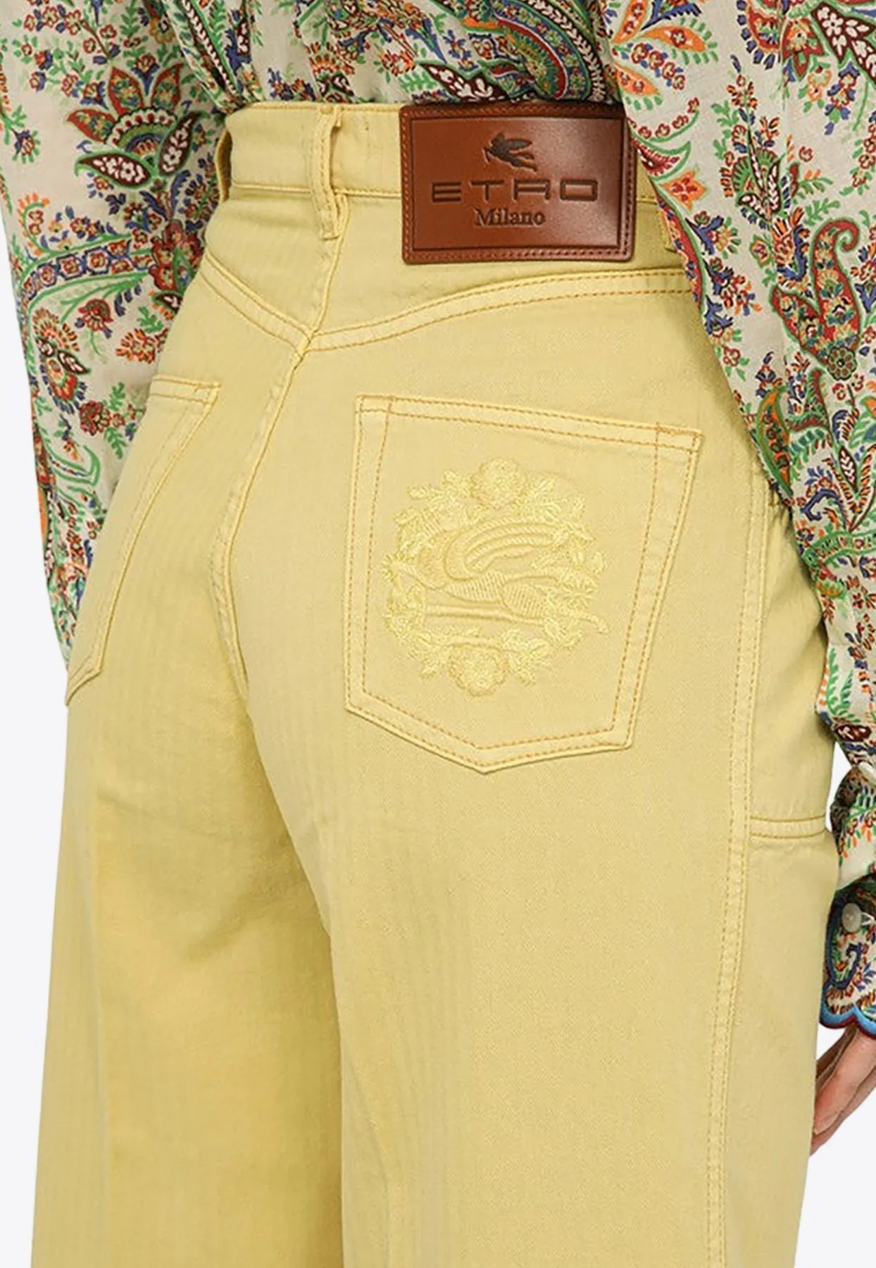 Pegaso Denim Flared Pants