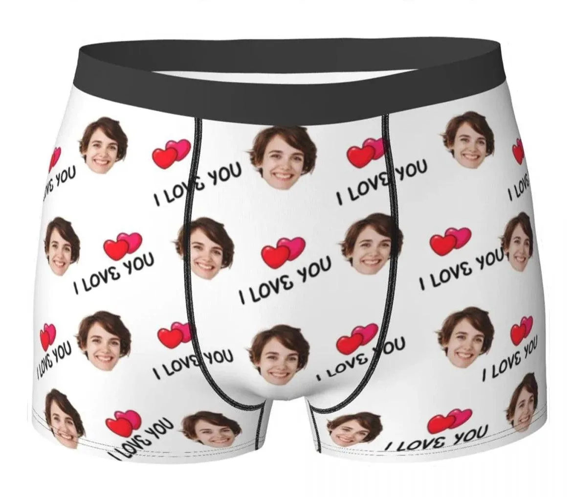 Personalised Underwear for Men, Valentines Day Gifts for Him