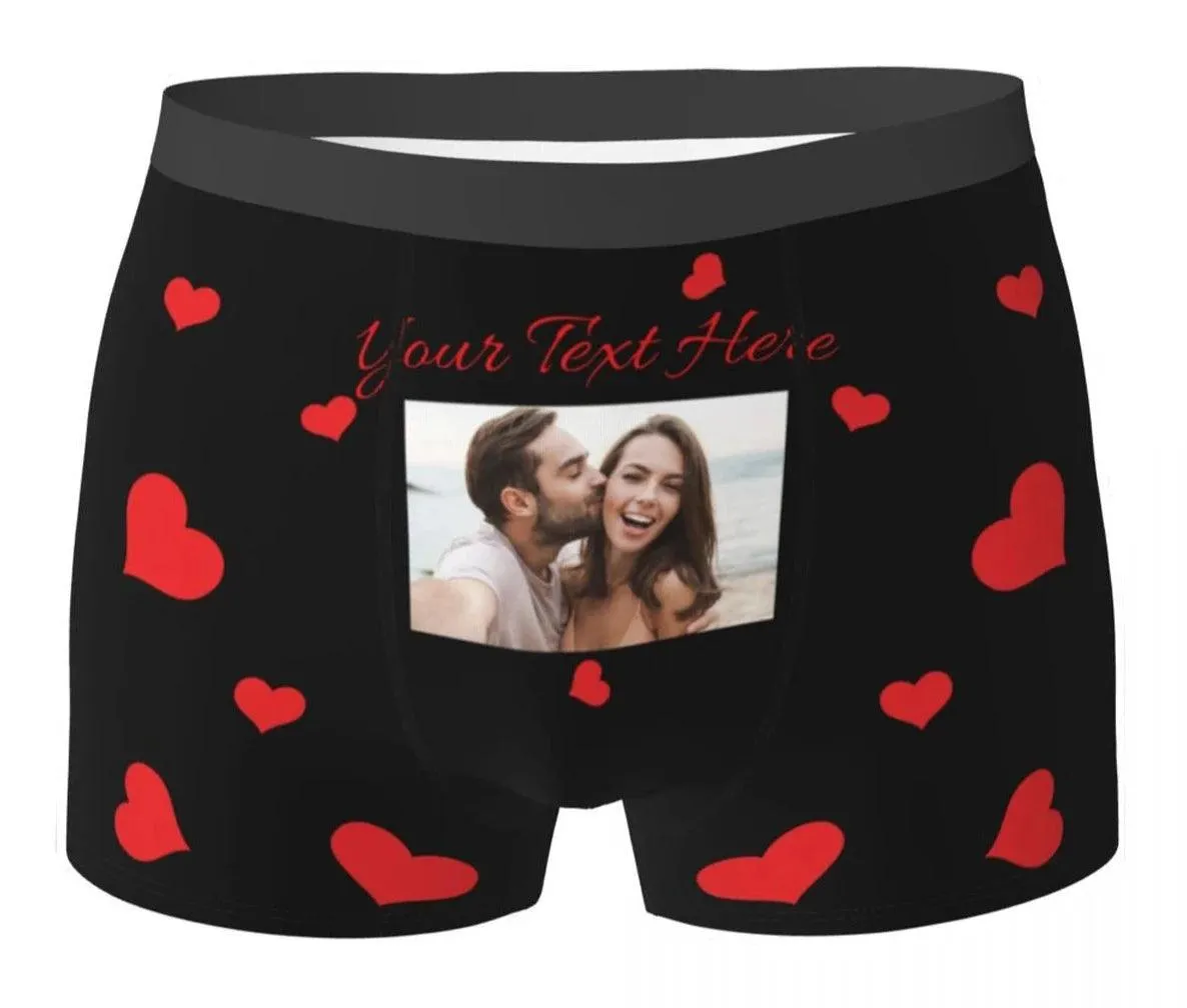 Personalised Underwear for Men, Valentines Day Gifts for Him