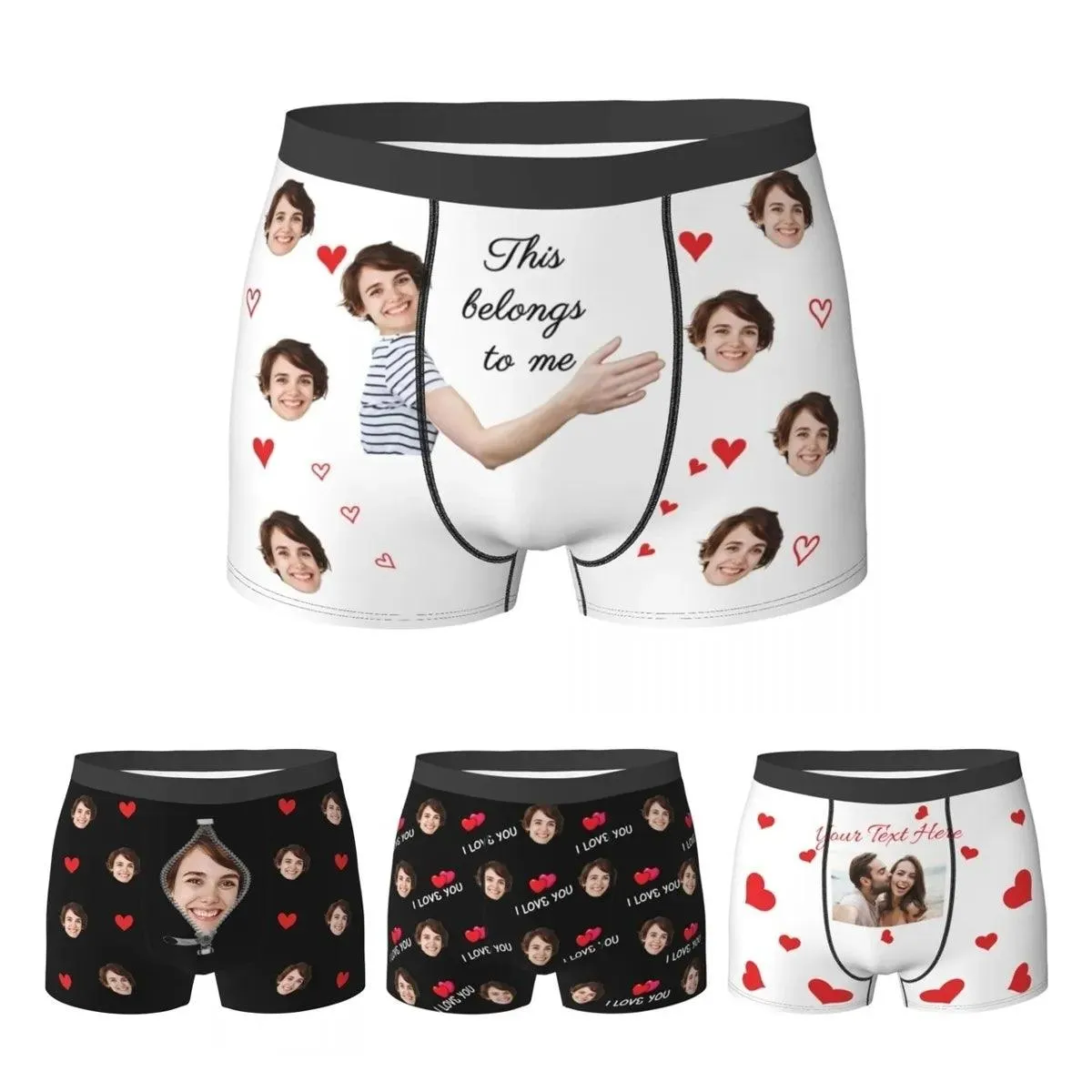 Personalised Underwear for Men, Valentines Day Gifts for Him