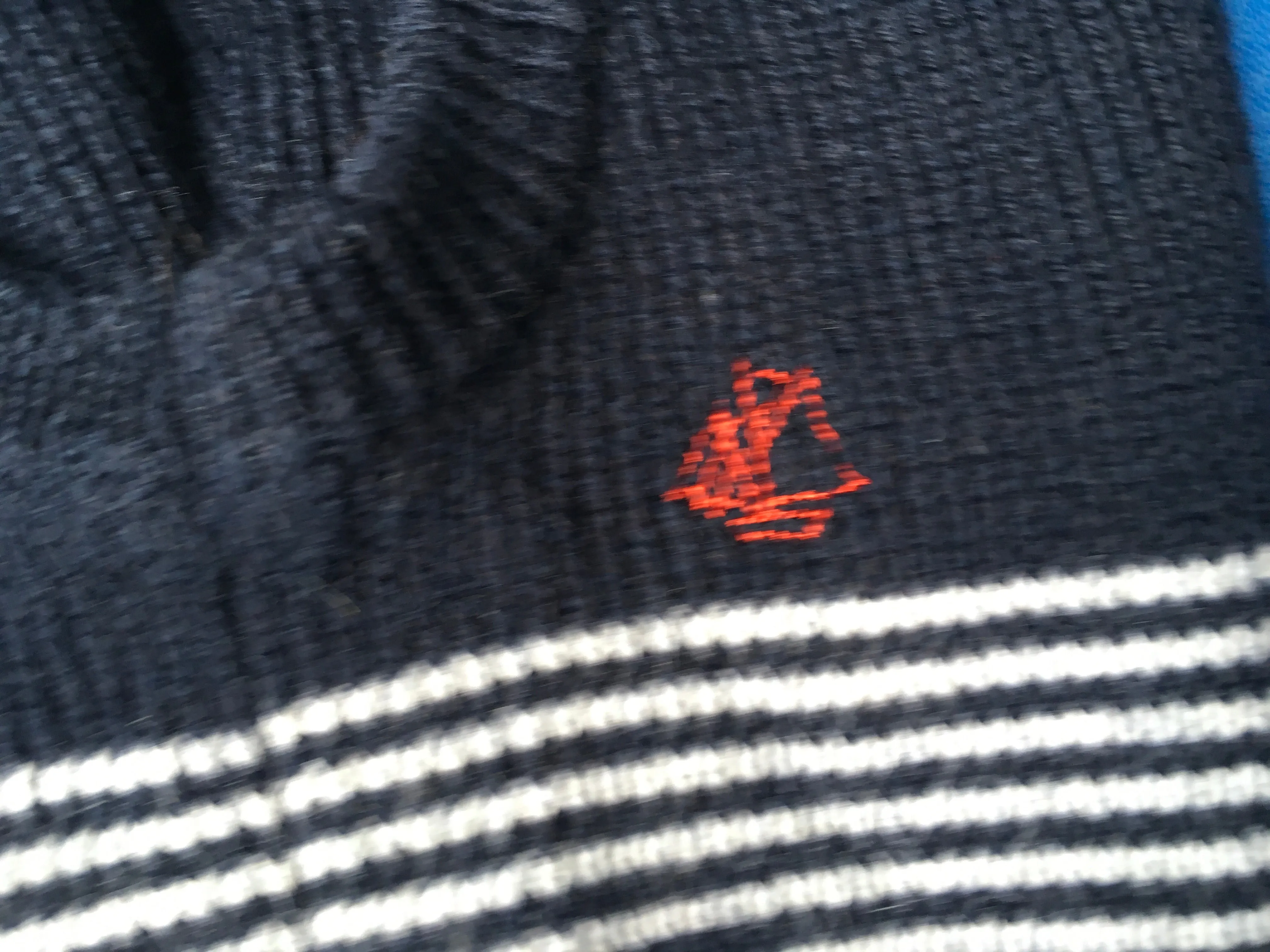 Petit Bateau Boy's navy blue milleraies balaclava knit hat Children