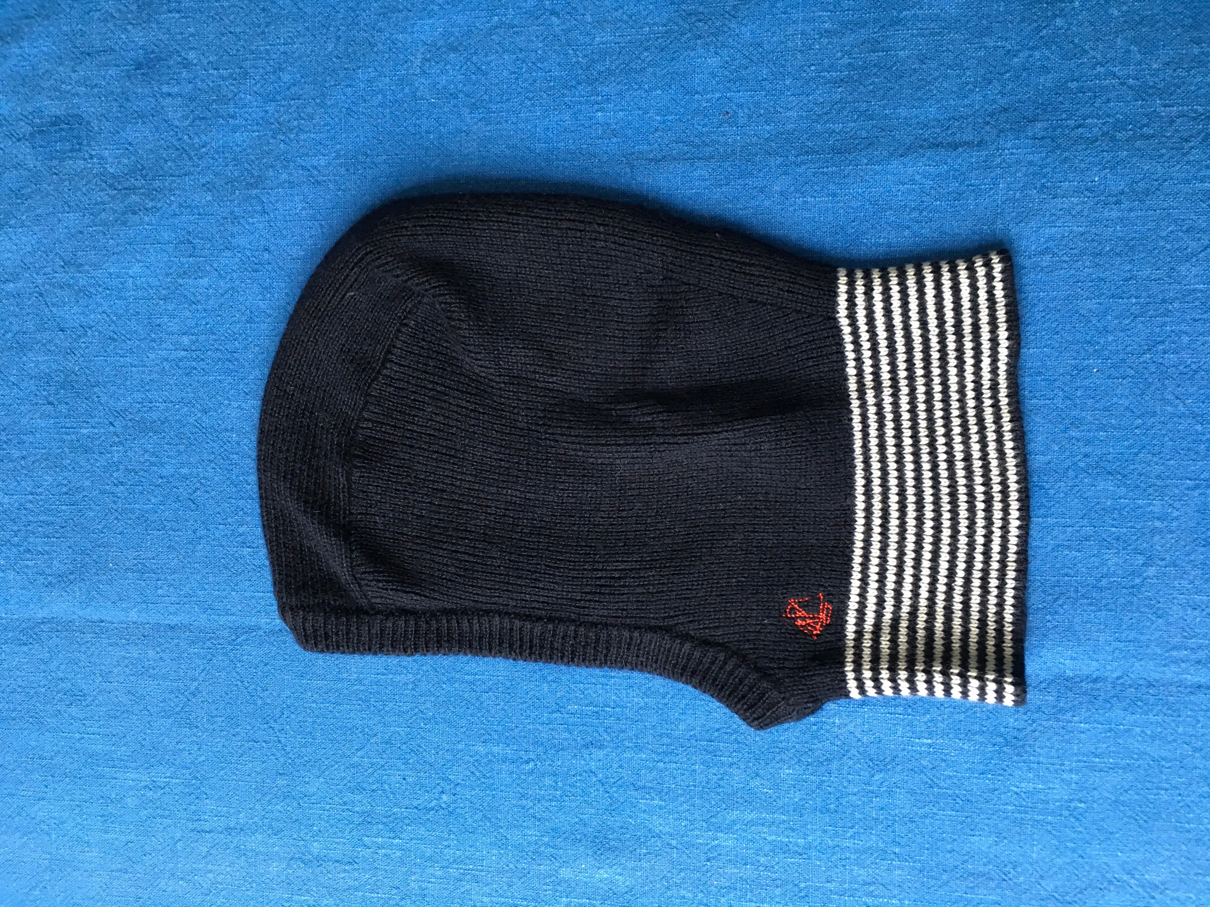 Petit Bateau Boy's navy blue milleraies balaclava knit hat Children