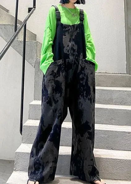 Popular overalls women's summer fashion large size loose straight tube Siamese pants