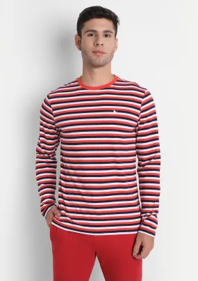 Premium Cotton Striped Full Sleeve Crew Neck T-Shirts