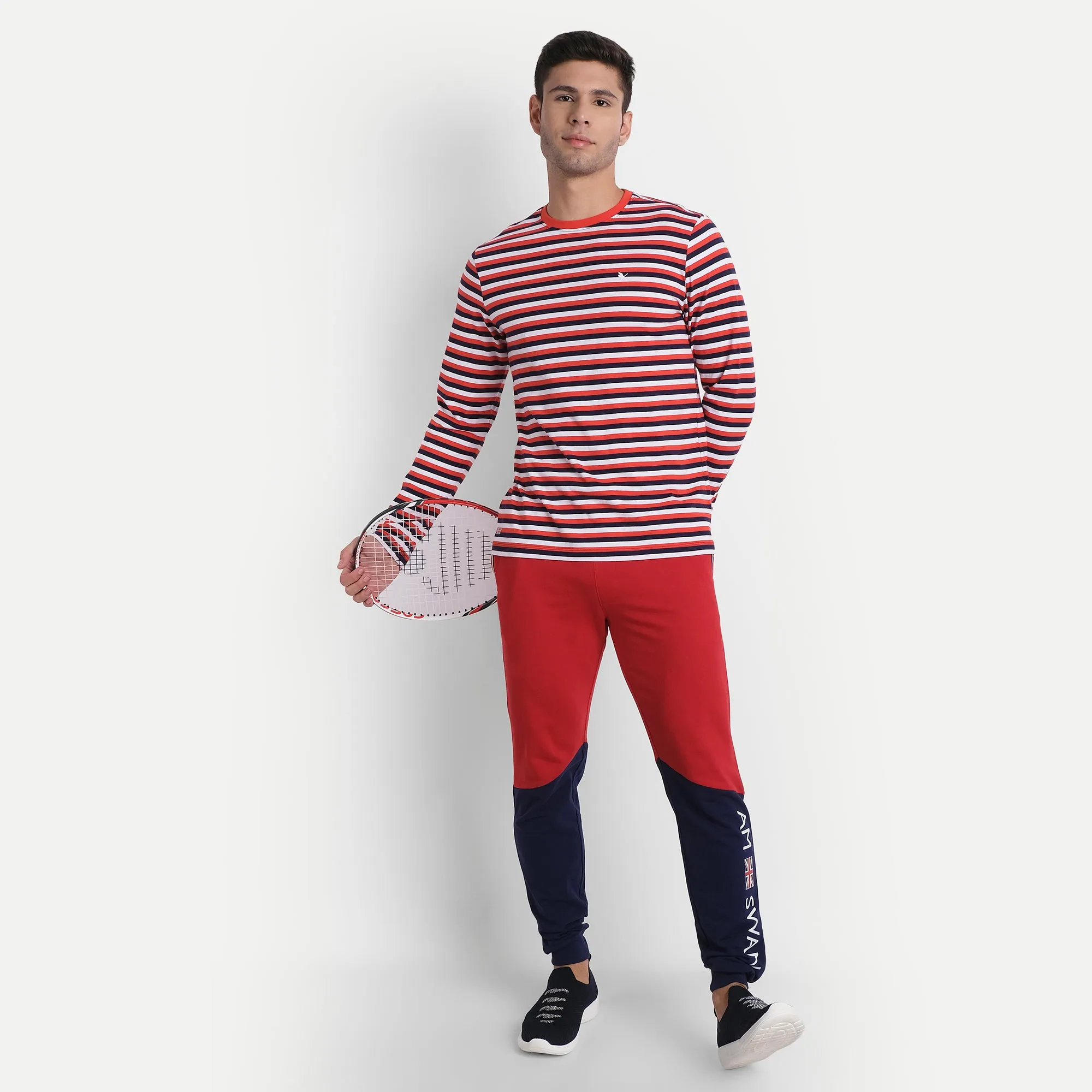 Premium Cotton Striped Full Sleeve Crew Neck T-Shirts