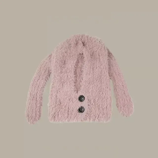 Rabbit Ear Buttoned Balaclava