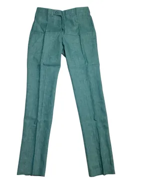 Robert Graham Mens Delave Slim Fit Linen Suit Dress Pants 32 Teal Green