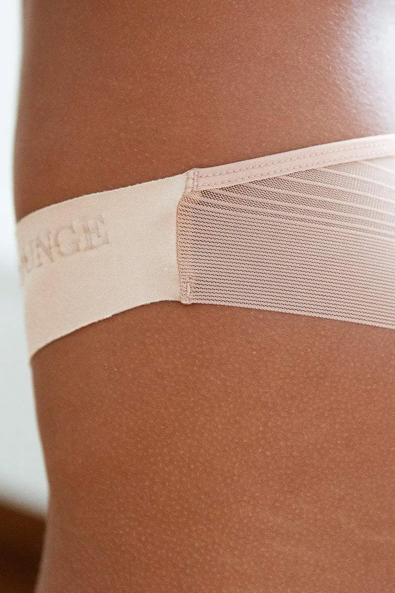 Sand Seamless Mesh Cheeky Briefs