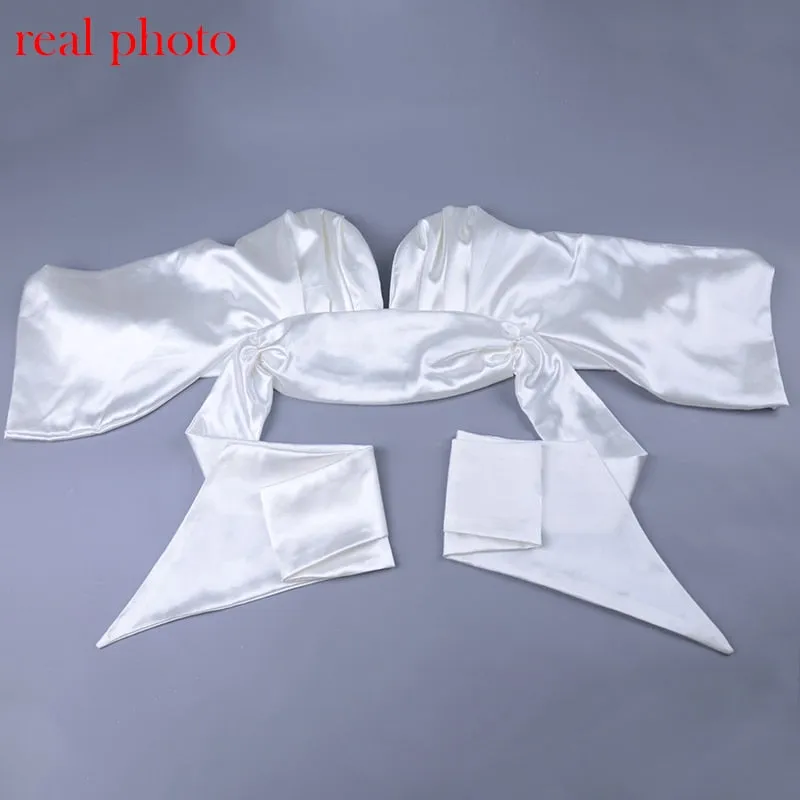 Satin Deep V Off Shoulder Backless Women Crop Top