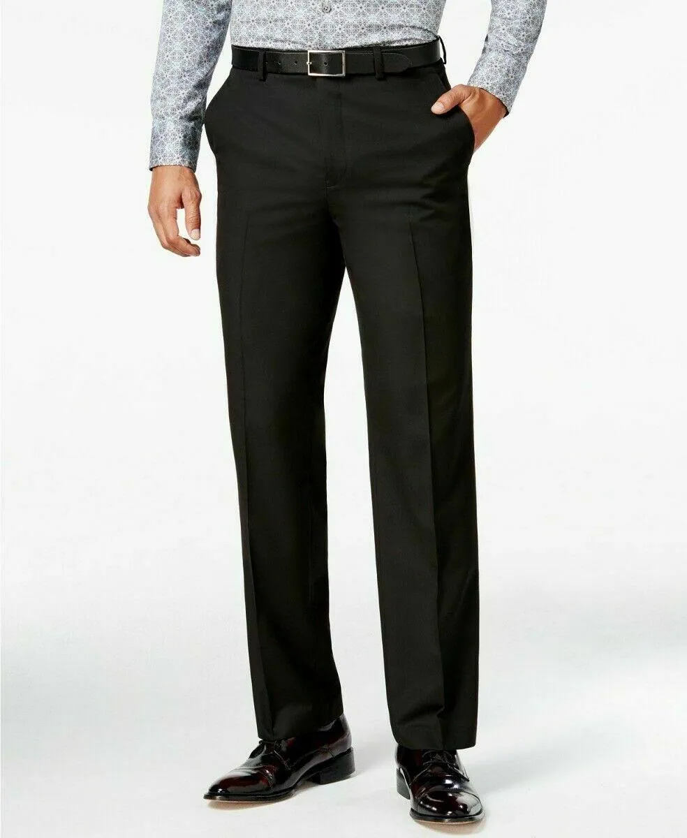 Sean John Mens Classic fit Dress Pants 44 / 30 Black Solid