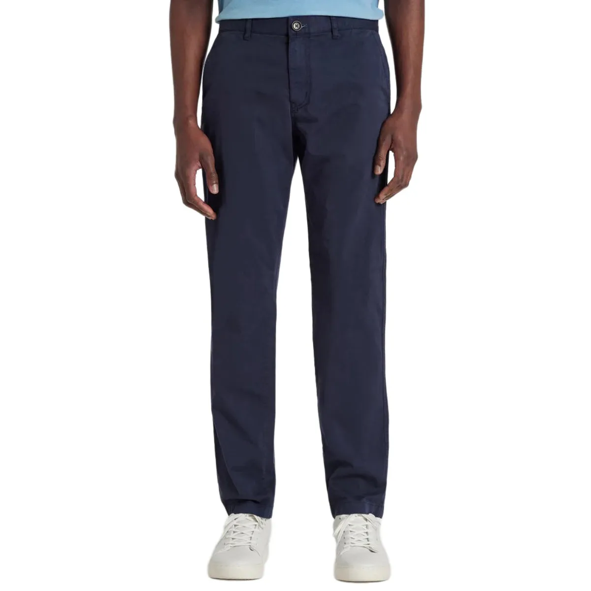 Slim-fit Navy Cotton Twill Chinos