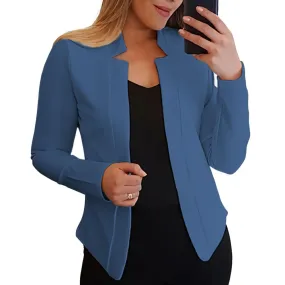 Solid Color Slim Fit Women Blazer