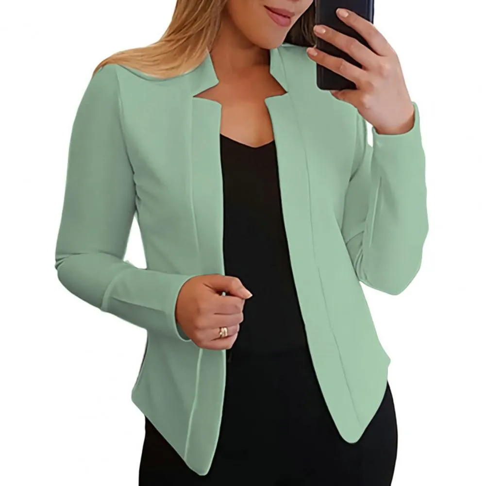 Solid Color Slim Fit Women Blazer