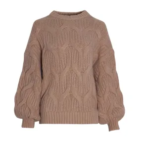 Solid Pullover Knitting Sweaters For Women Round Neck Lantern Sleeve Loose Minimalist Sweater For Women Fashion