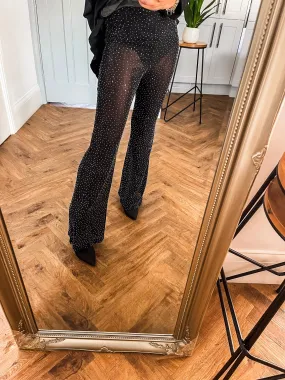Sparkle Stretch Flared Trouser