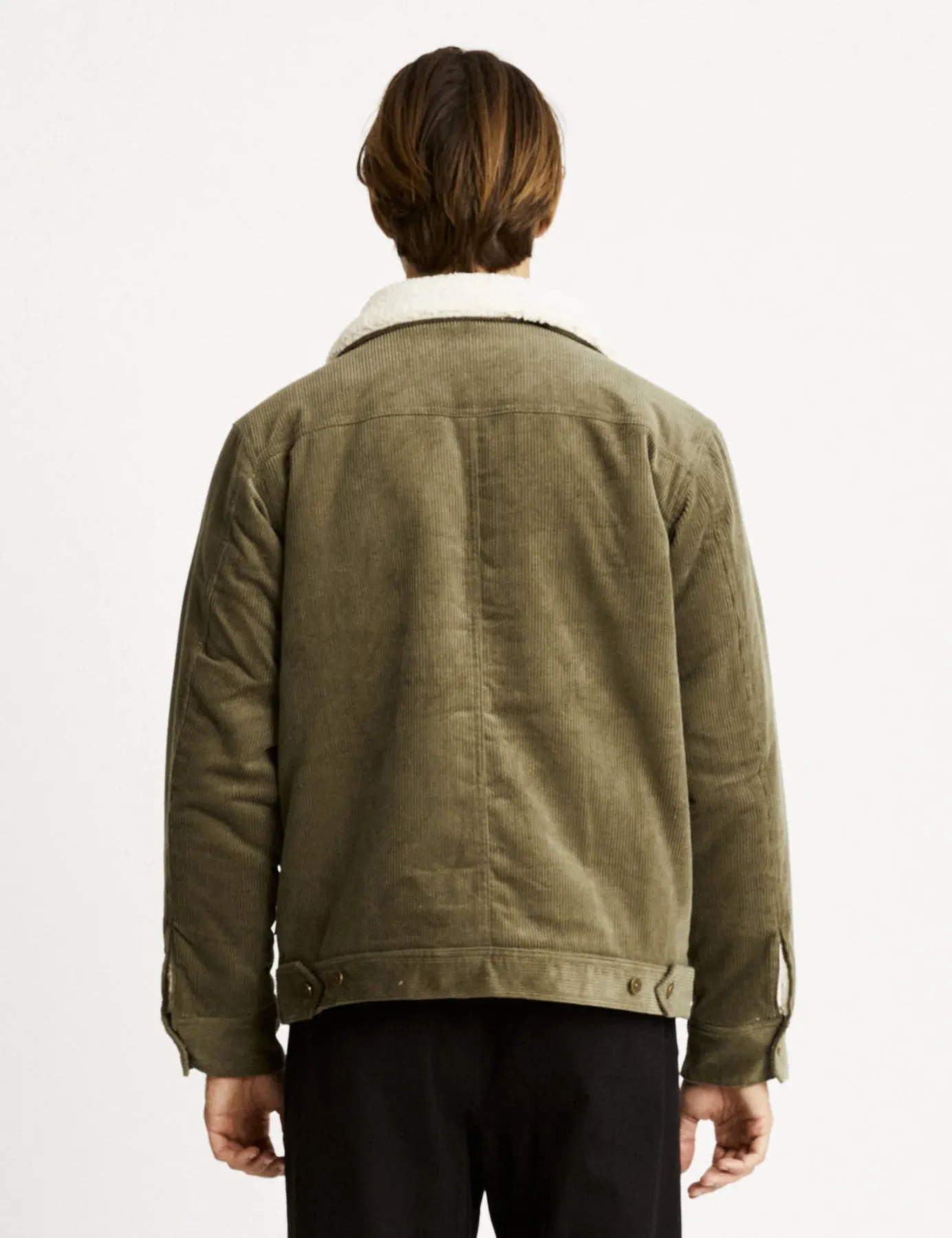 Stockyard Sherpa Jacket Cord - Olive