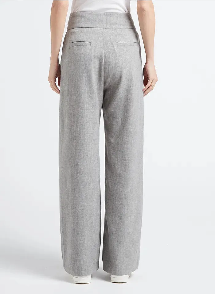 Suncoo Jaime Wide Leg Pant - Gris Clair