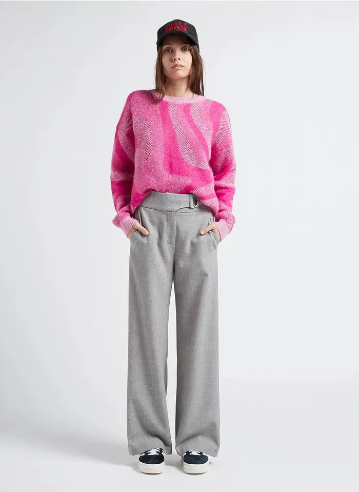 Suncoo Jaime Wide Leg Pant - Gris Clair