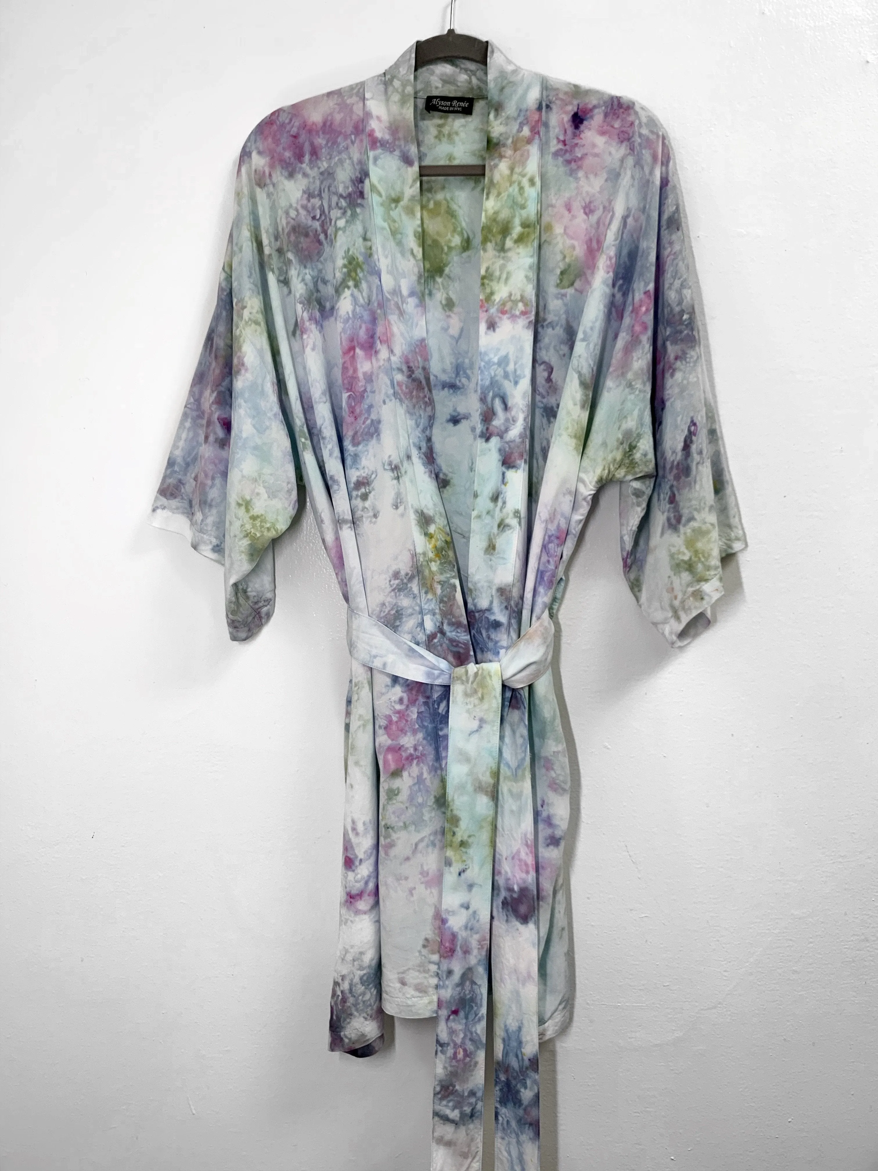 Sunlit forest kimono robe