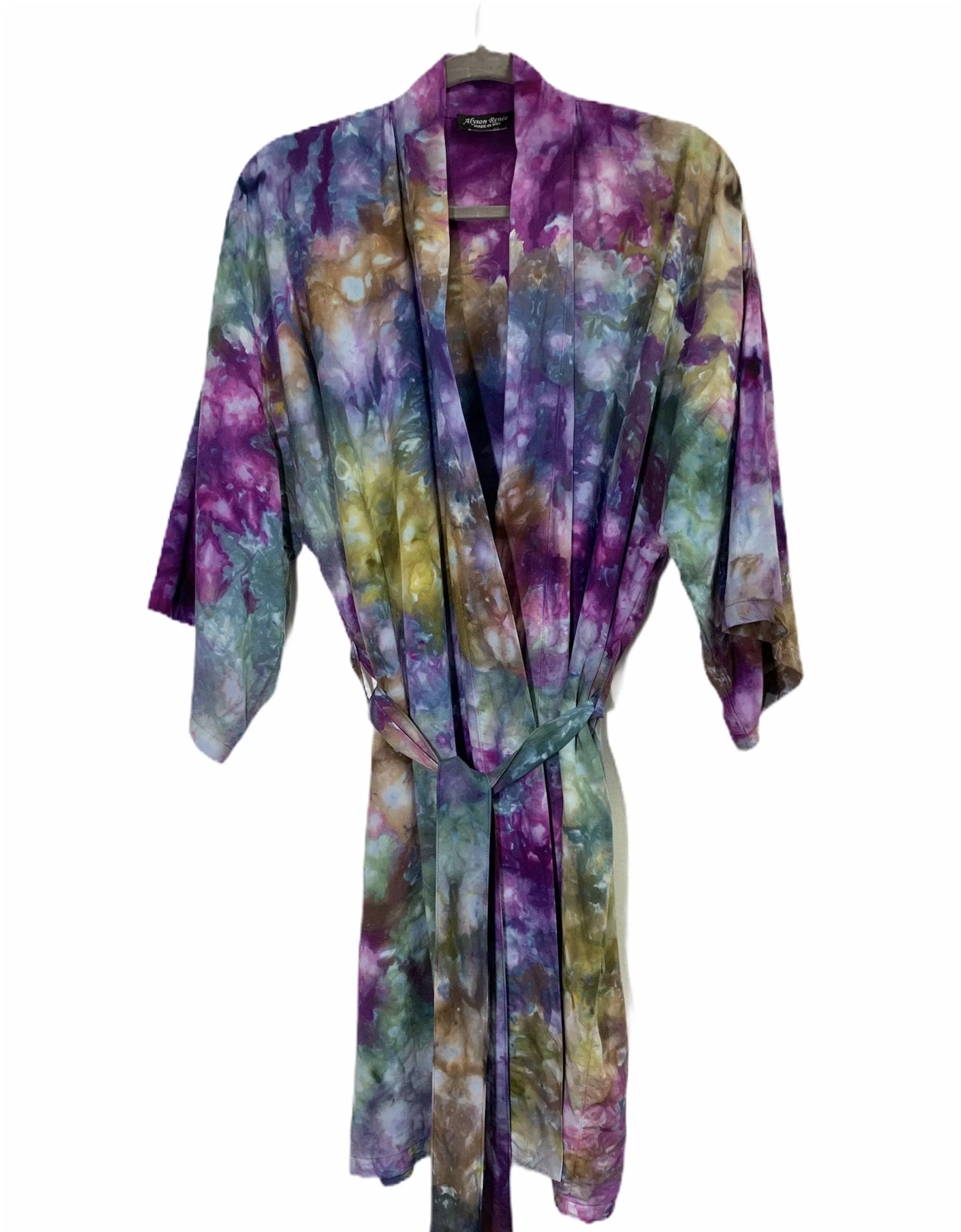 Sunlit forest kimono robe