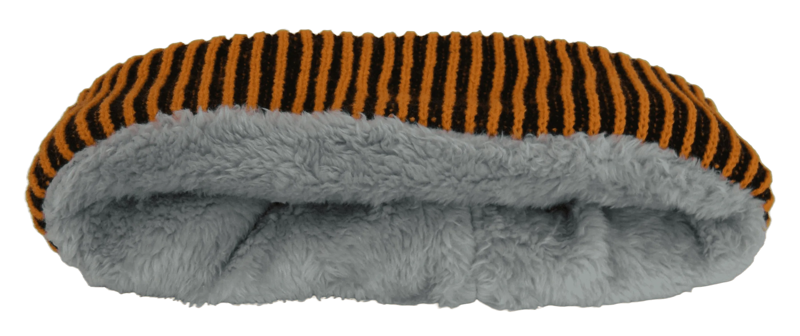 Tennessee Knitted Plush Lined Varsity Cuffed Hat with Seal (Orange/Black)