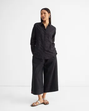 The Waterfall Shirt Set - Black