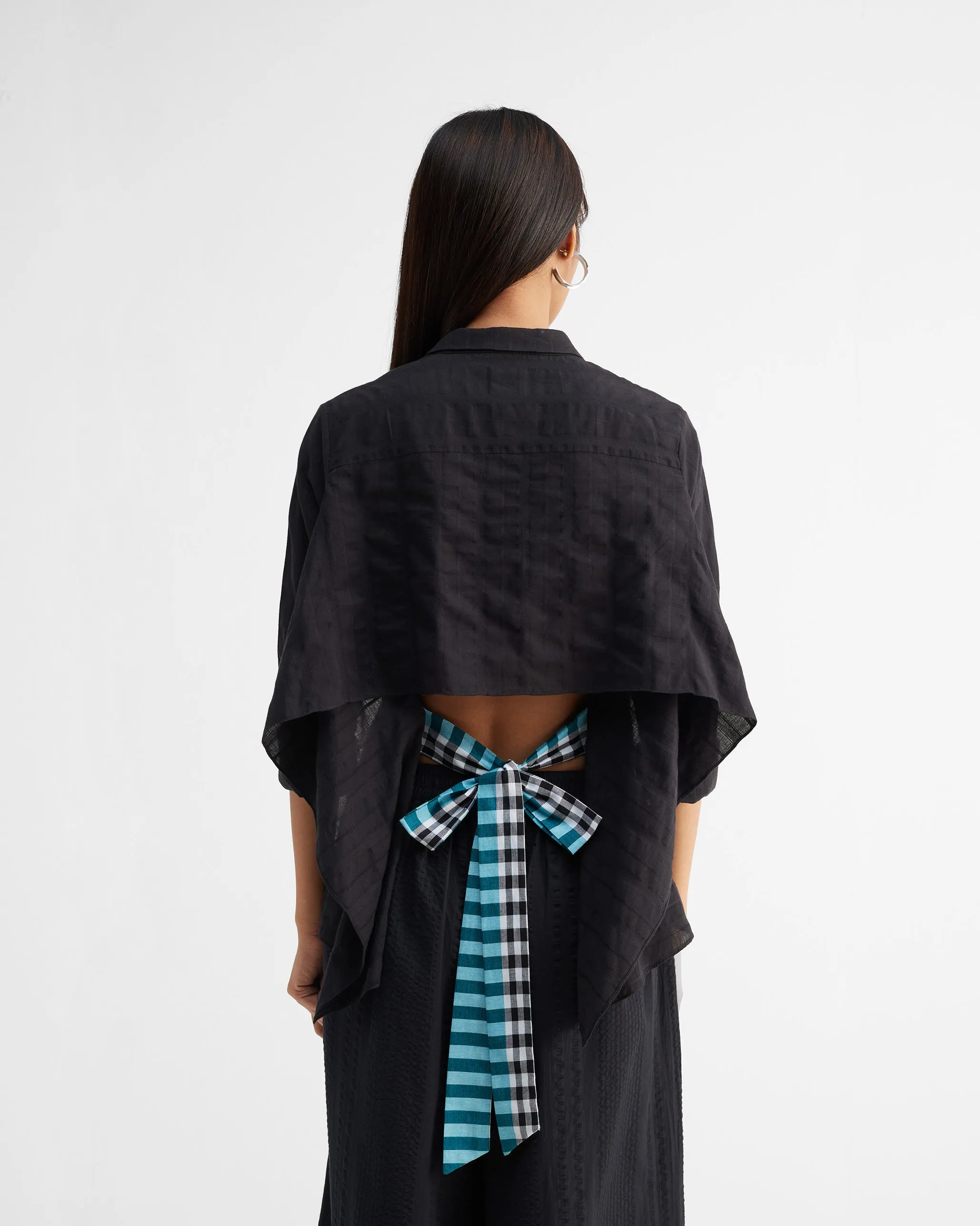 The Waterfall Shirt Set - Black