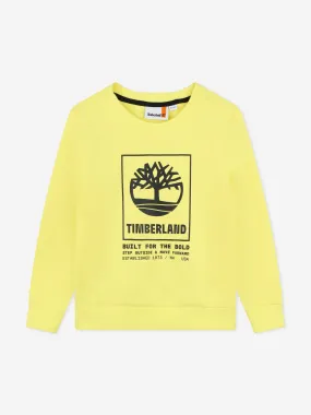 Timberland Boys Logo Sweatshirt in Yellow